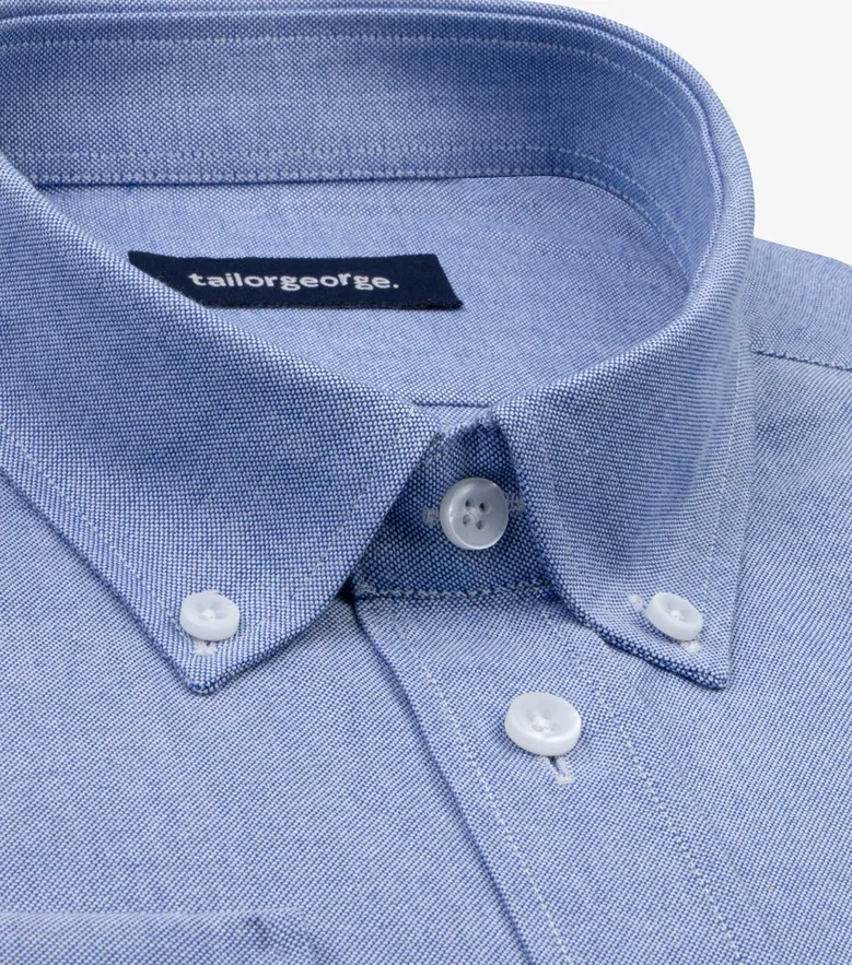 Easy-iron plain white poplin shirt