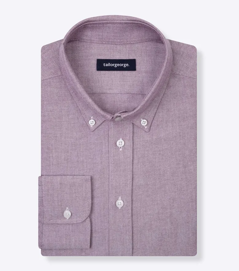 Easy-iron plain white poplin shirt