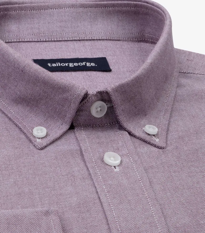Easy-iron plain white poplin shirt