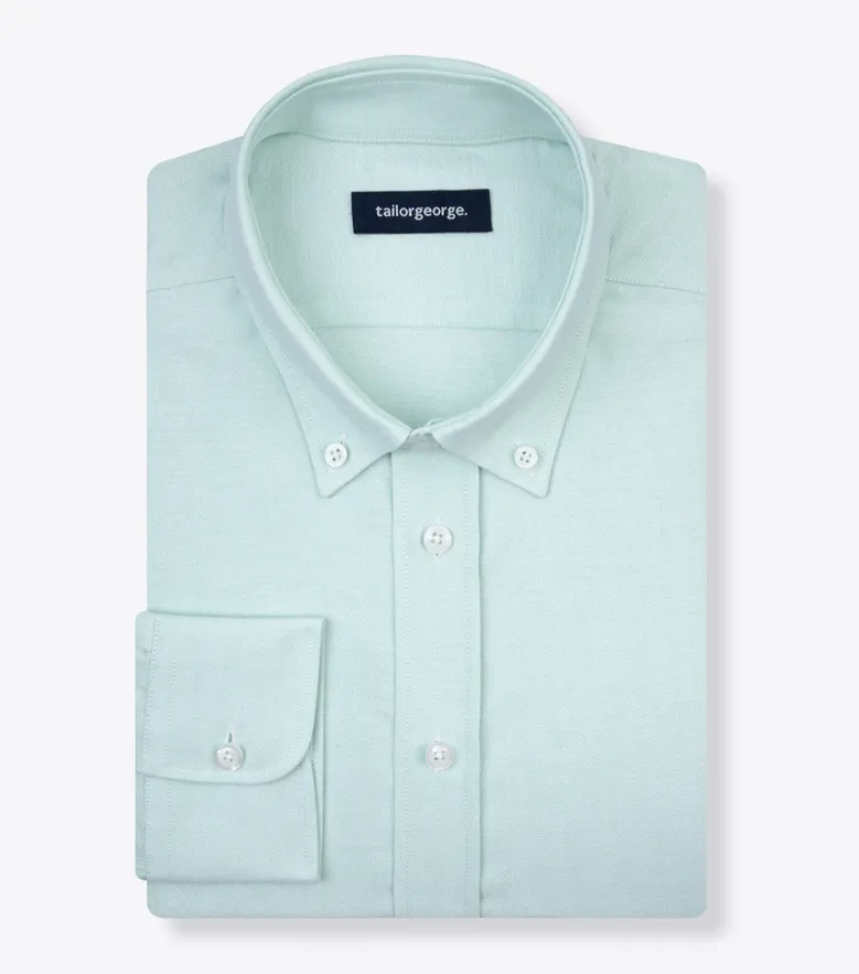 Easy-iron plain white poplin shirt