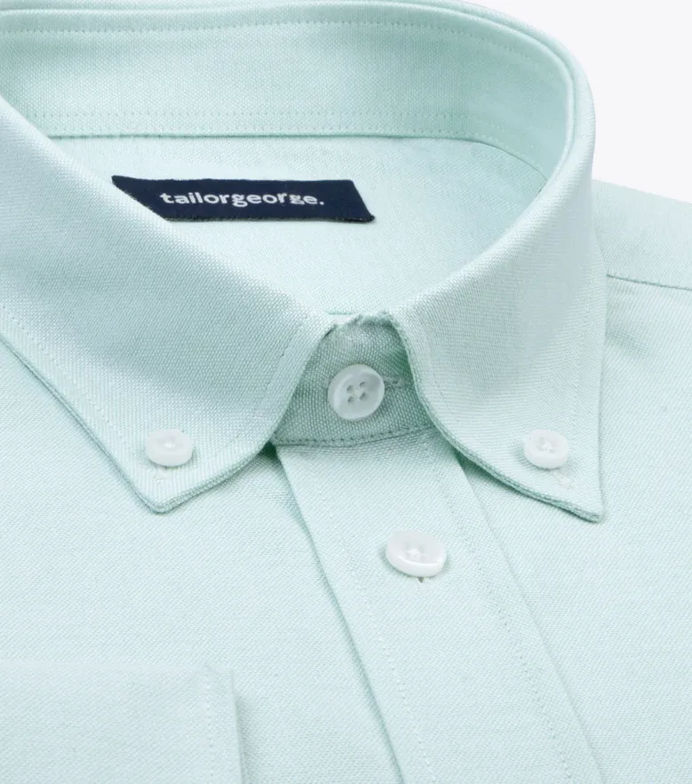 Easy-iron plain white poplin shirt