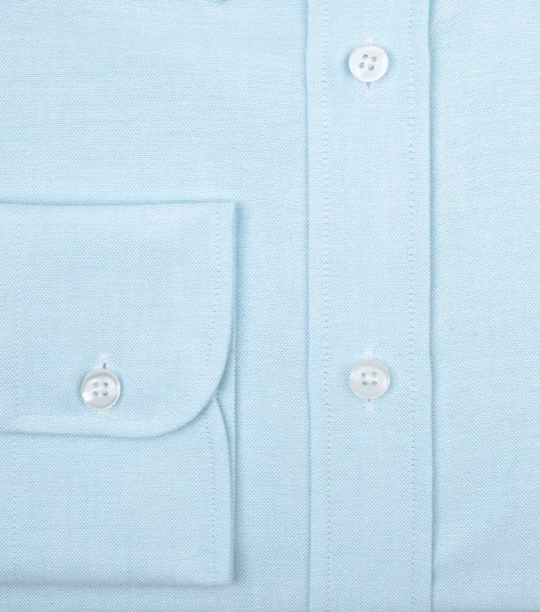 Easy-iron plain white poplin shirt