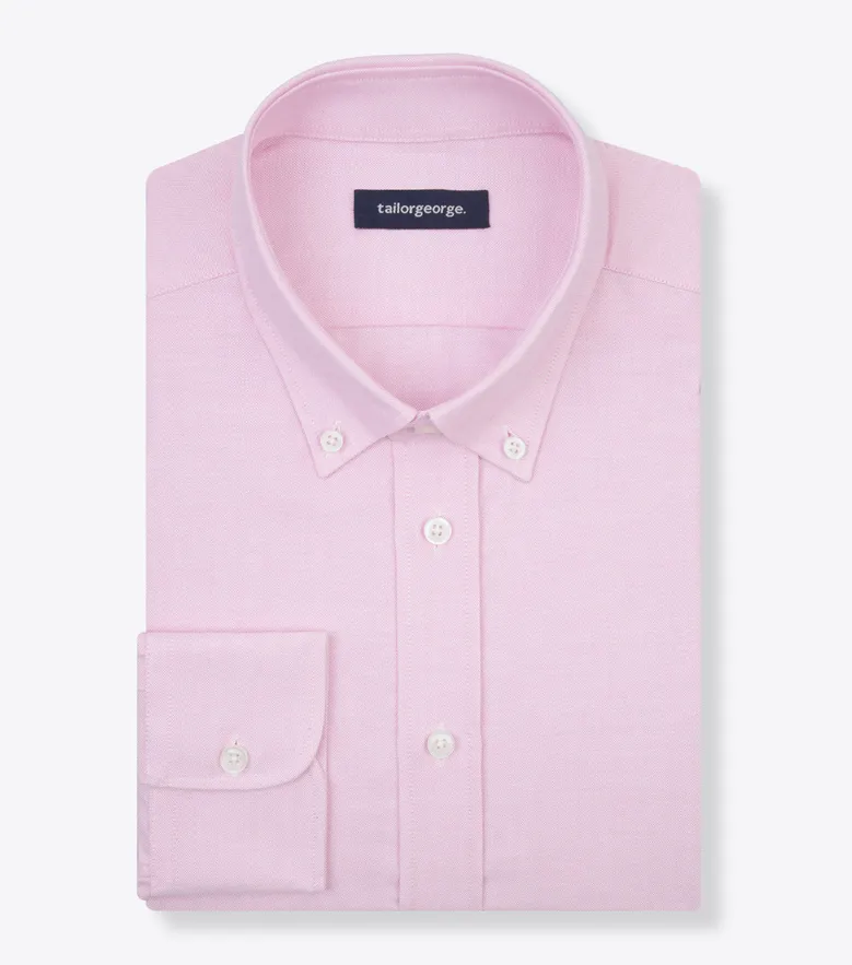 Easy-iron plain white poplin shirt