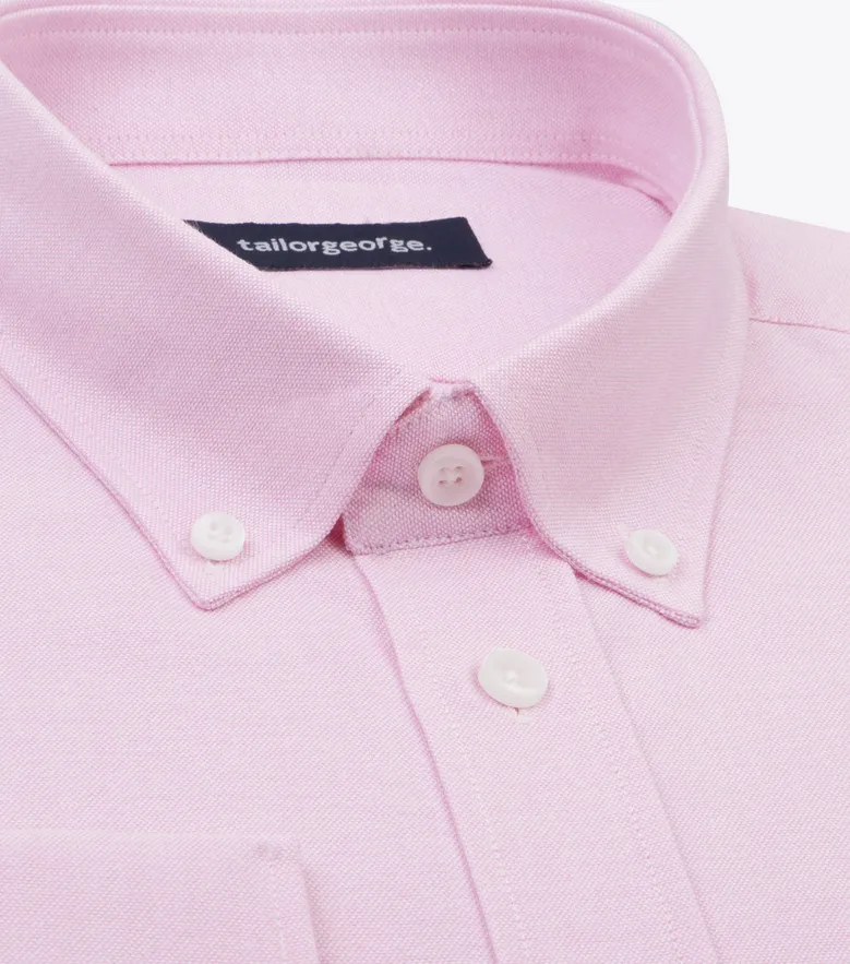 Easy-iron plain white poplin shirt