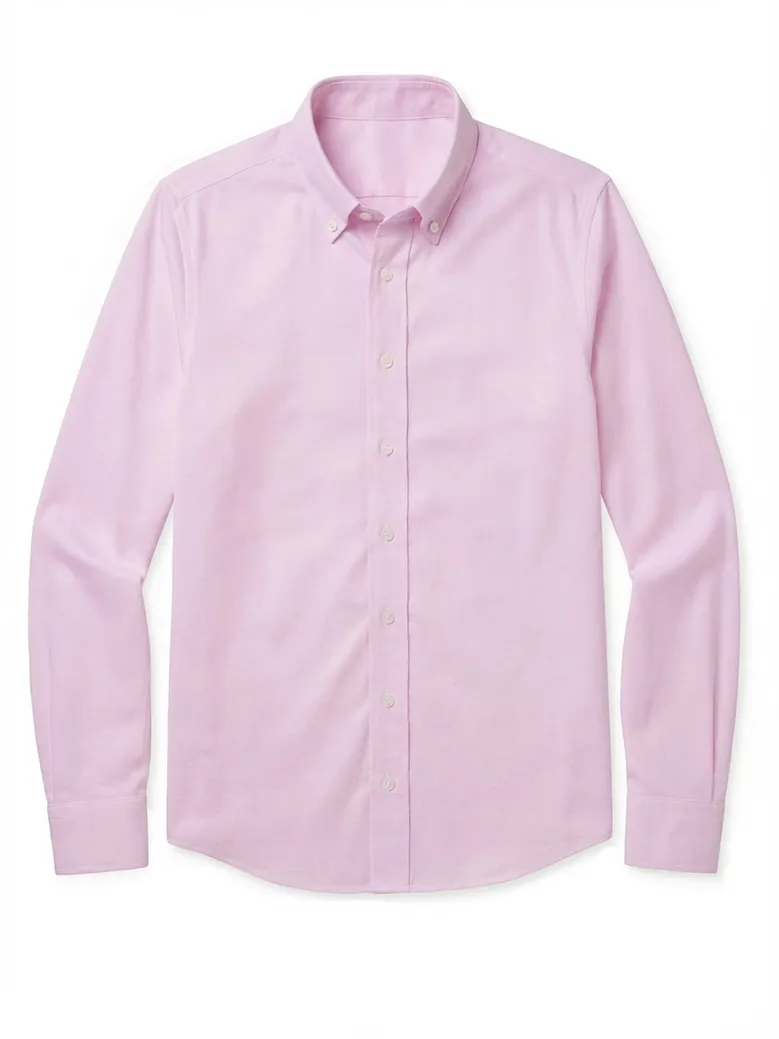 Easy-iron plain white poplin shirt