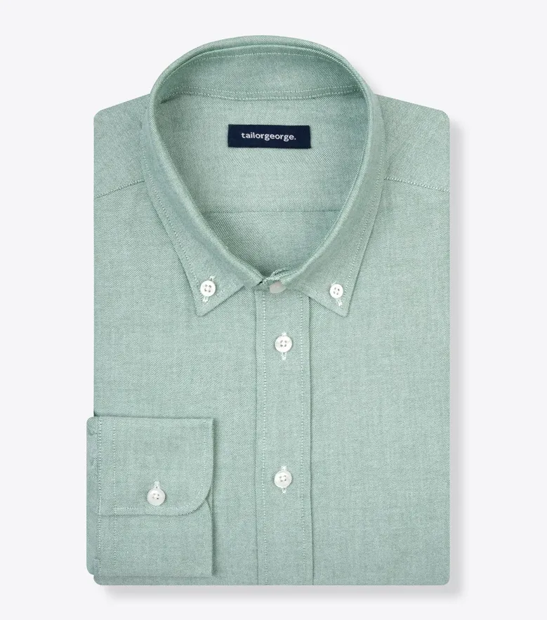Easy-iron plain white poplin shirt
