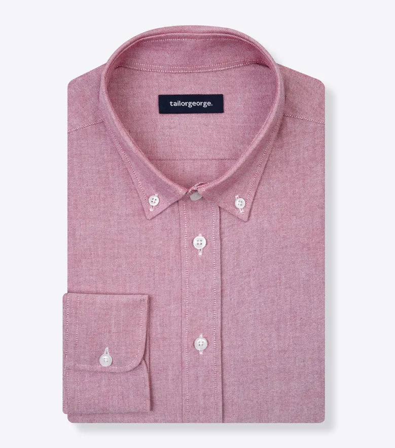 Easy-iron plain white poplin shirt