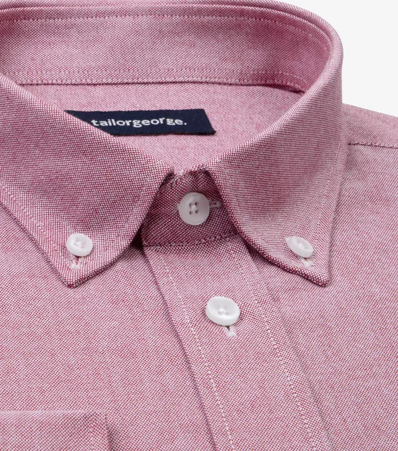 Easy-iron plain white poplin shirt