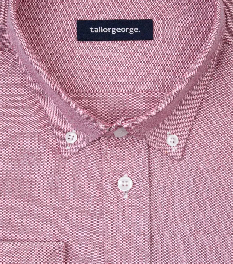 Easy-iron plain white poplin shirt