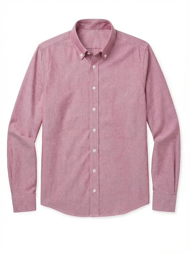 Easy-iron plain white poplin shirt