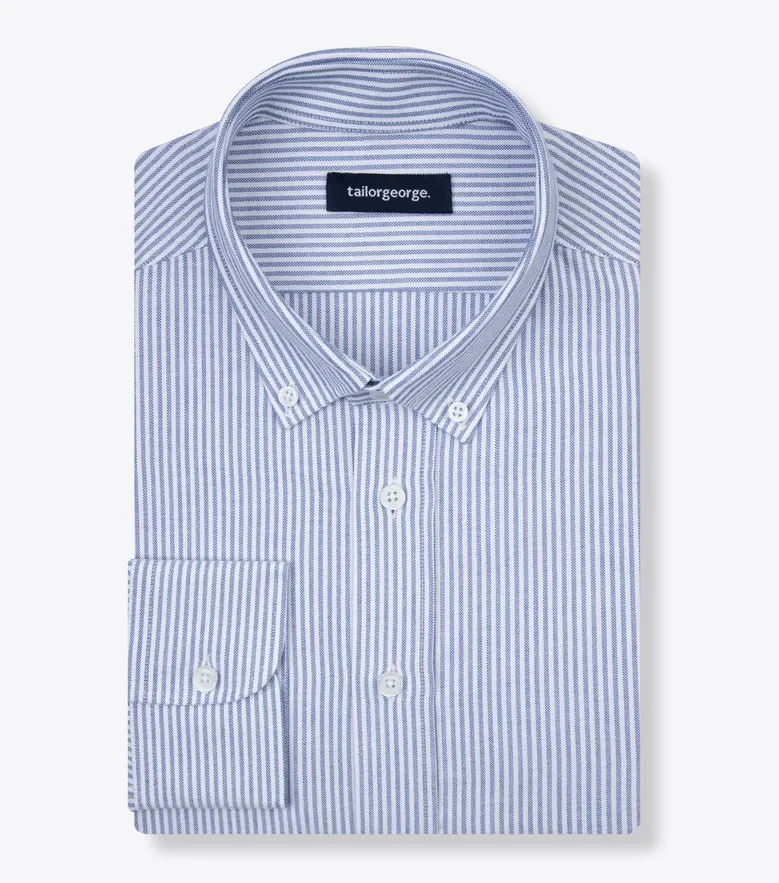 Easy-iron plain white poplin shirt