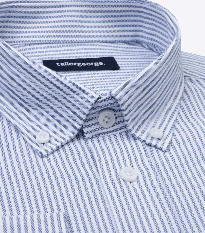 Easy-iron plain white poplin shirt