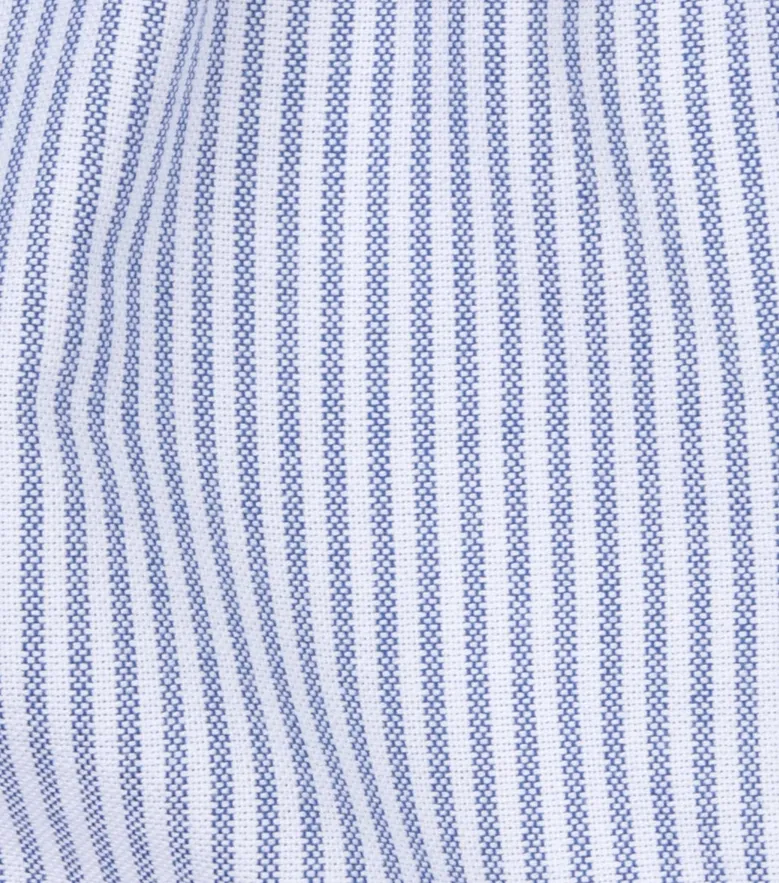 Easy-iron plain white poplin shirt