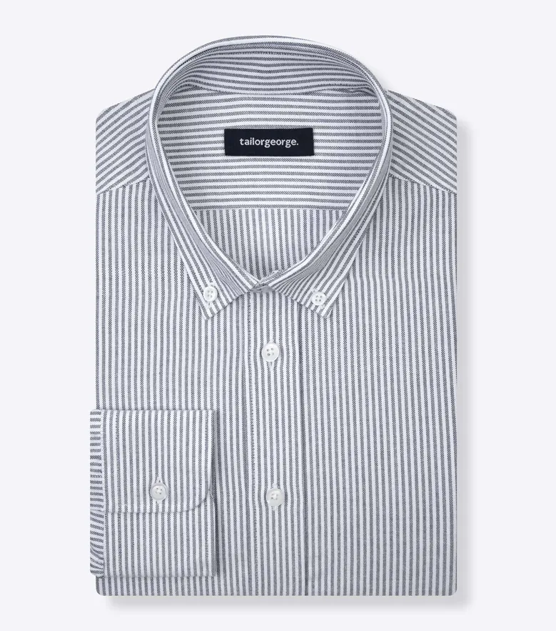 Easy-iron plain white poplin shirt