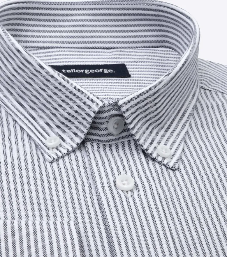 Easy-iron plain white poplin shirt