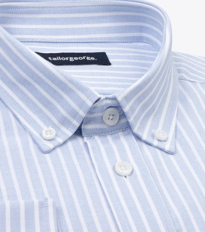 Easy-iron plain white poplin shirt