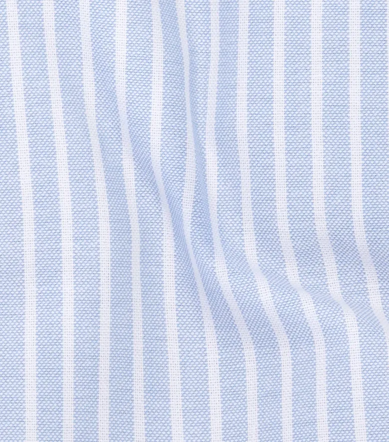 Easy-iron plain white poplin shirt