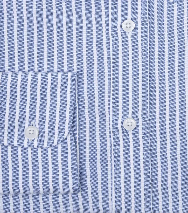 Easy-iron plain white poplin shirt