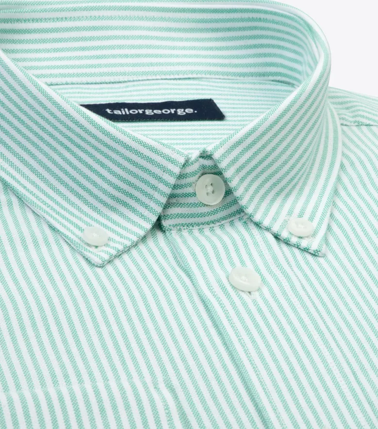 Easy-iron plain white poplin shirt