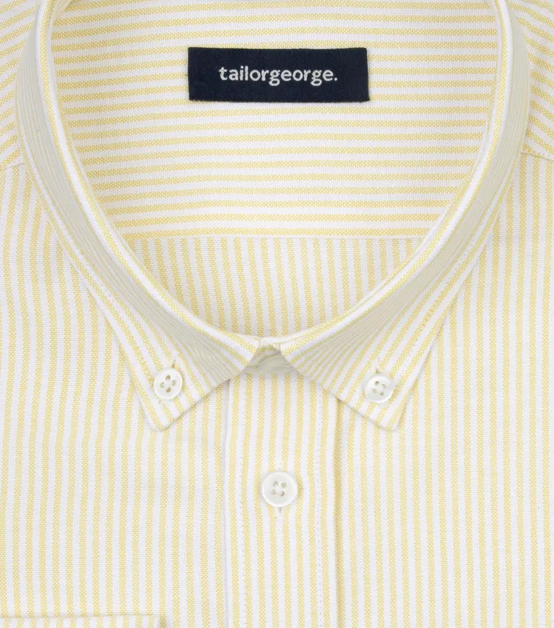 Easy-iron plain white poplin shirt