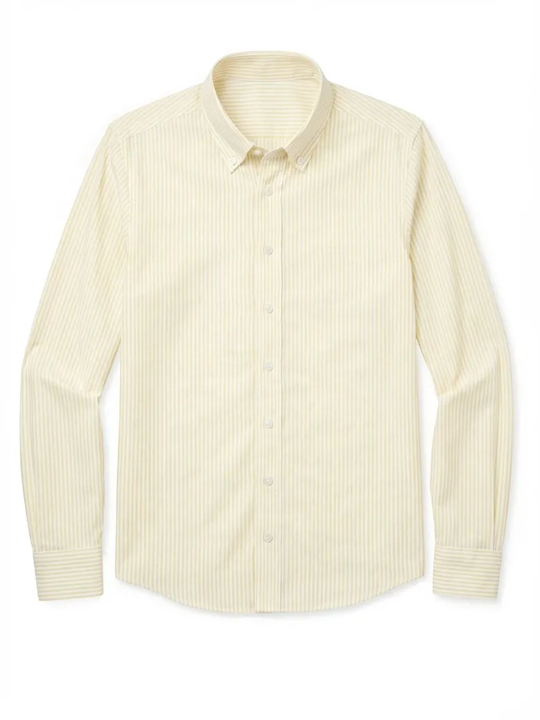 Easy-iron plain white poplin shirt