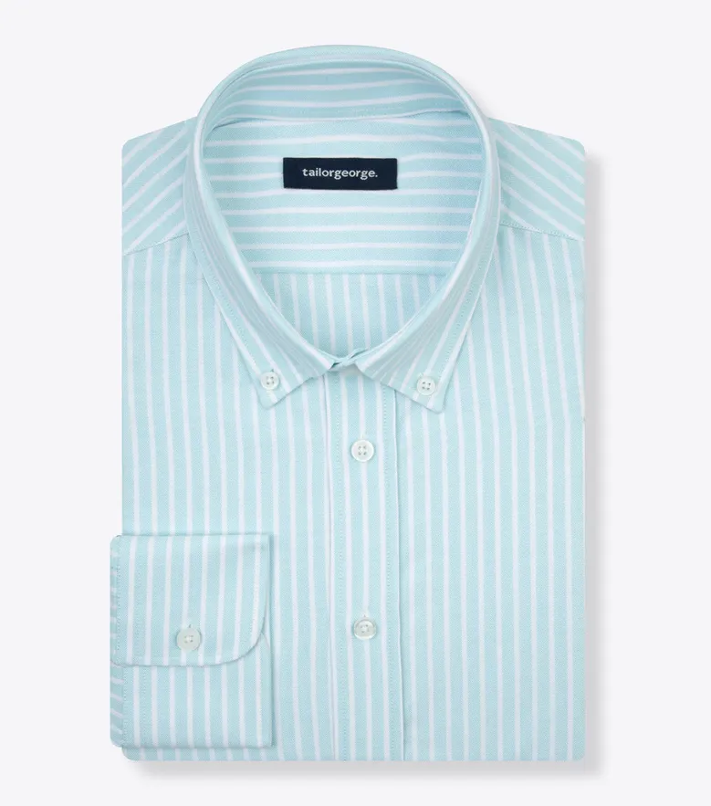 Easy-iron plain white poplin shirt
