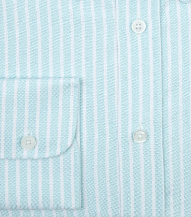 Easy-iron plain white poplin shirt