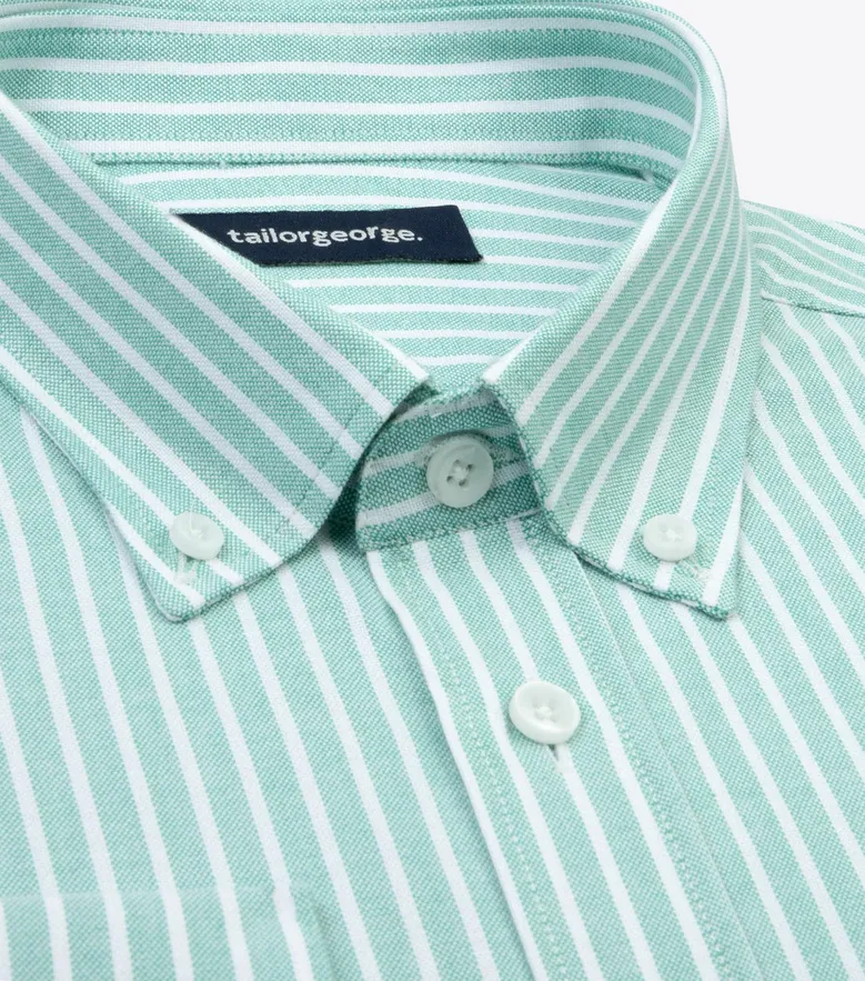 Easy-iron plain white poplin shirt