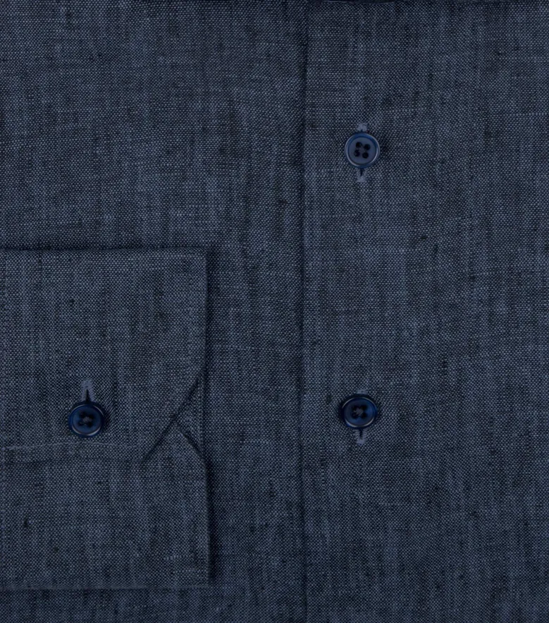 Easy-iron plain white poplin shirt