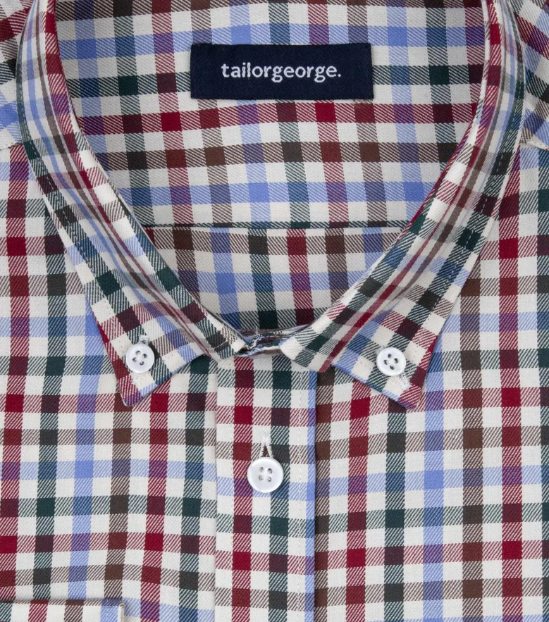 Easy-iron plain white poplin shirt