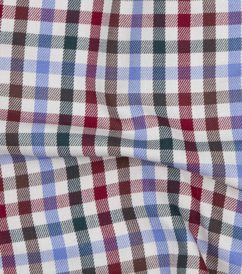 Easy-iron plain white poplin shirt