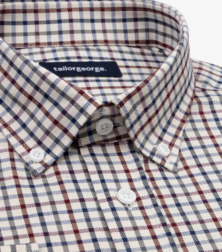 Easy-iron plain white poplin shirt