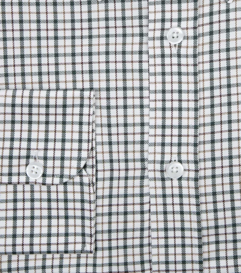 Easy-iron plain white poplin shirt