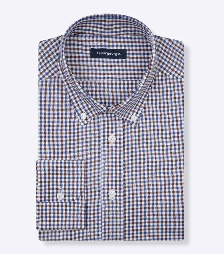 Easy-iron plain white poplin shirt