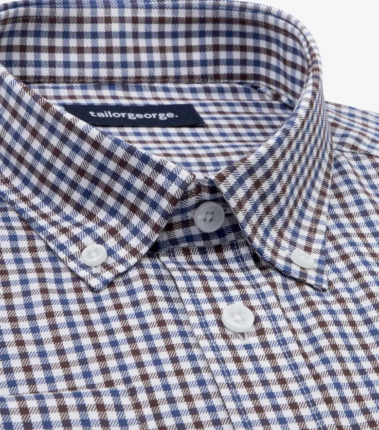 Easy-iron plain white poplin shirt