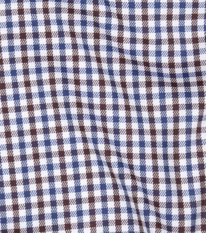 Easy-iron plain white poplin shirt