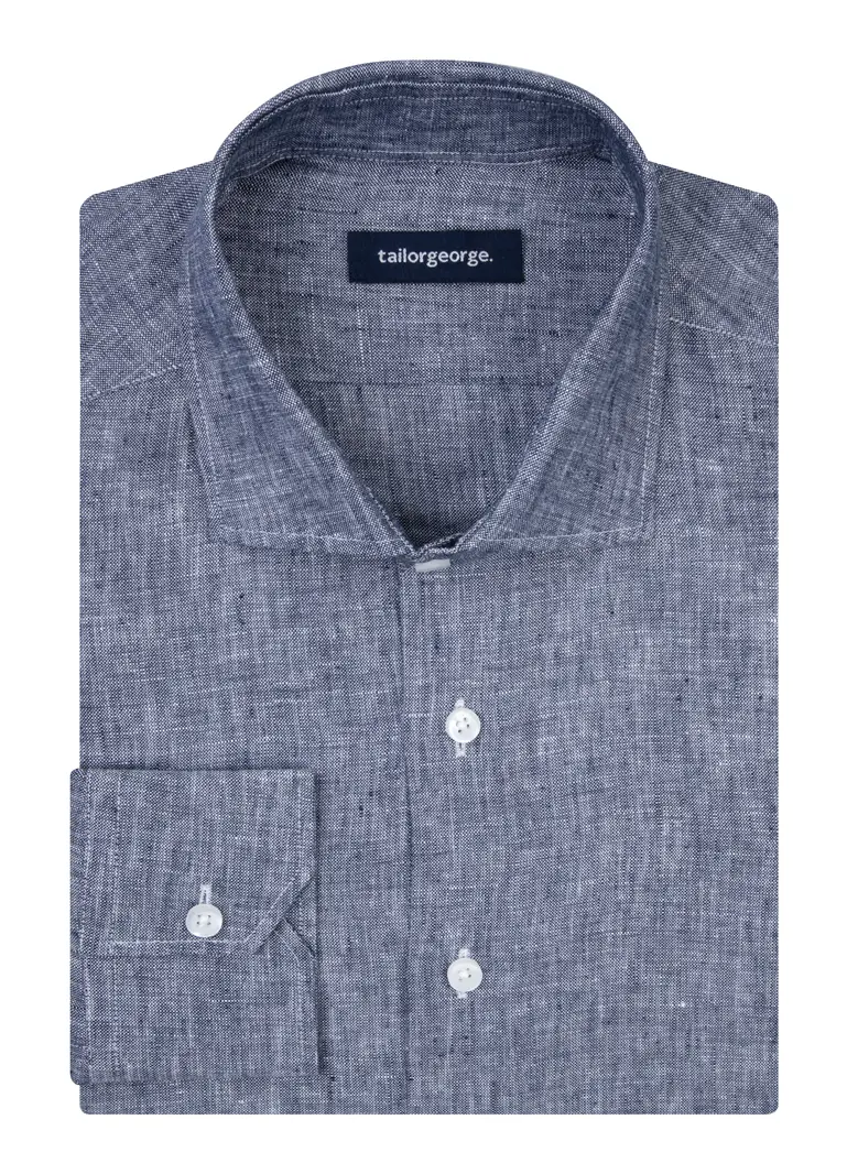 Easy-iron plain white poplin shirt