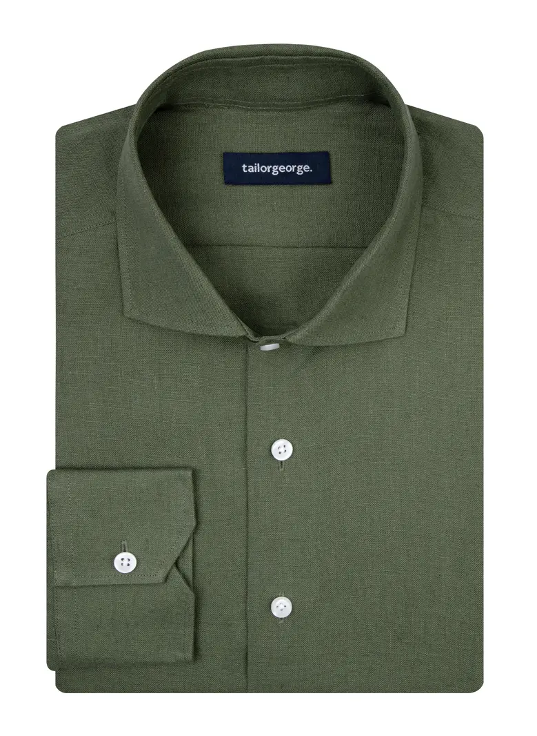 Easy-iron plain white poplin shirt