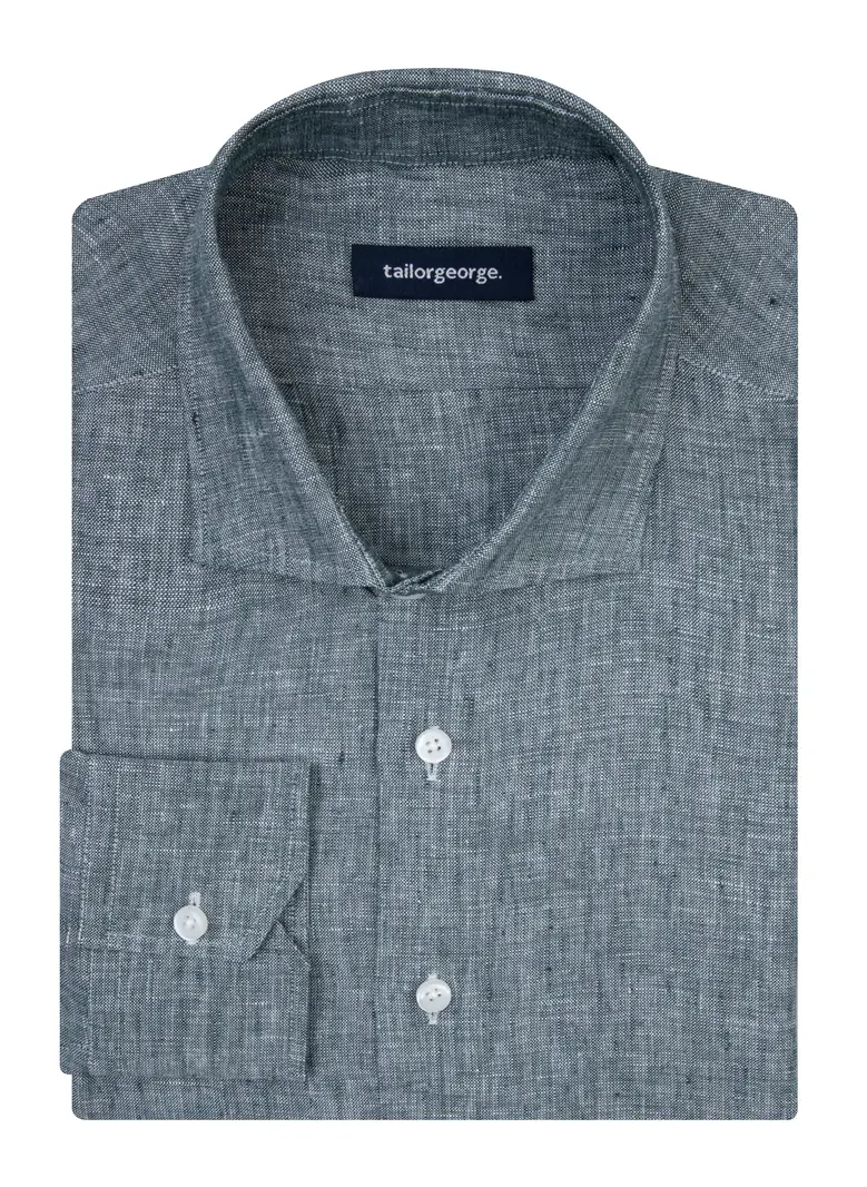Easy-iron plain white poplin shirt