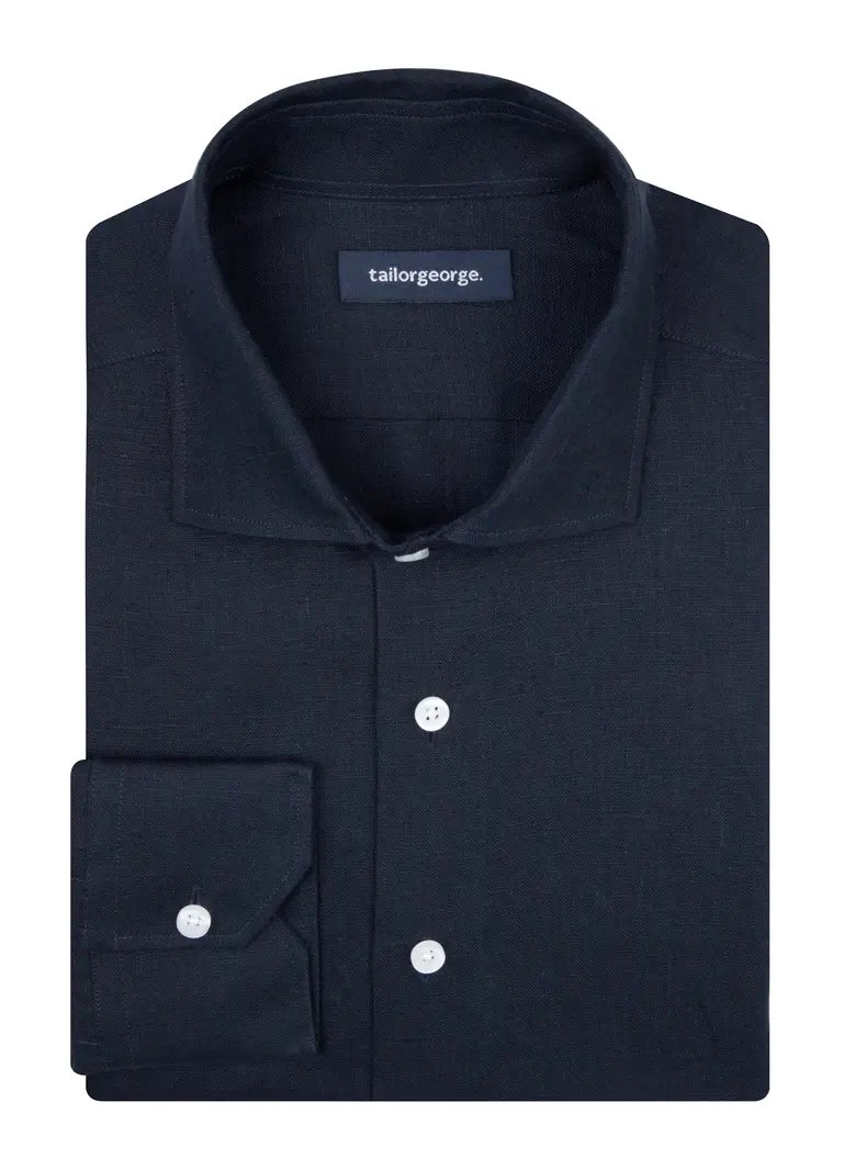 Easy-iron plain white poplin shirt