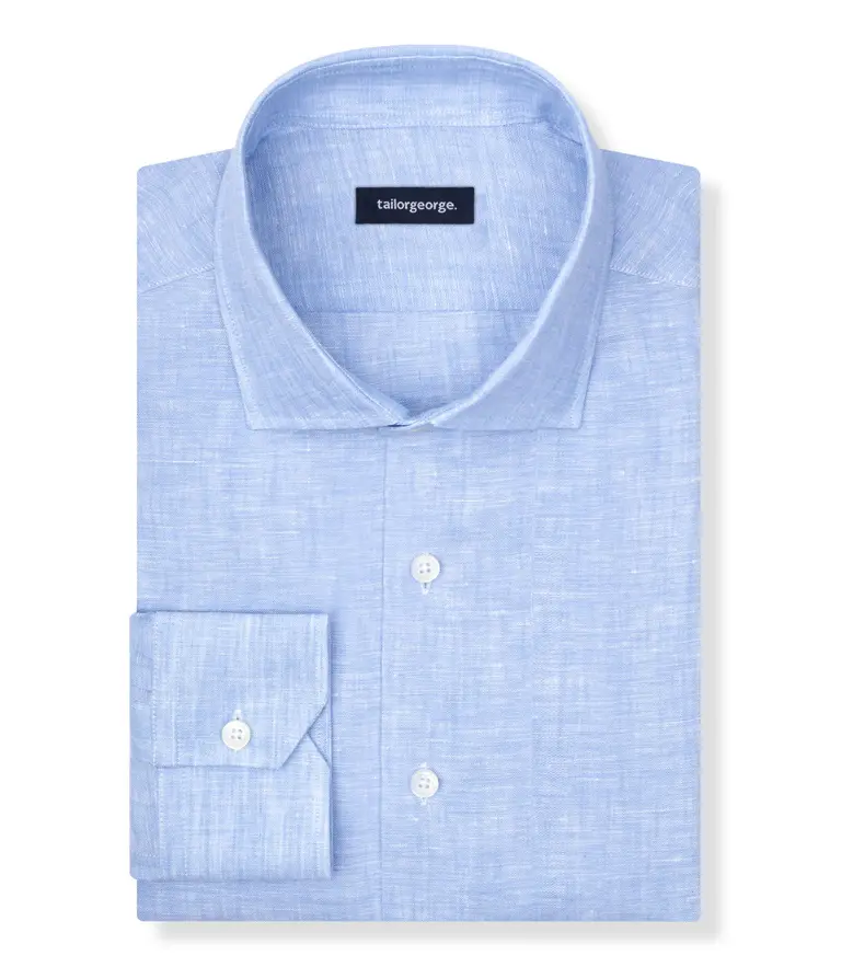 Easy-iron plain white poplin shirt