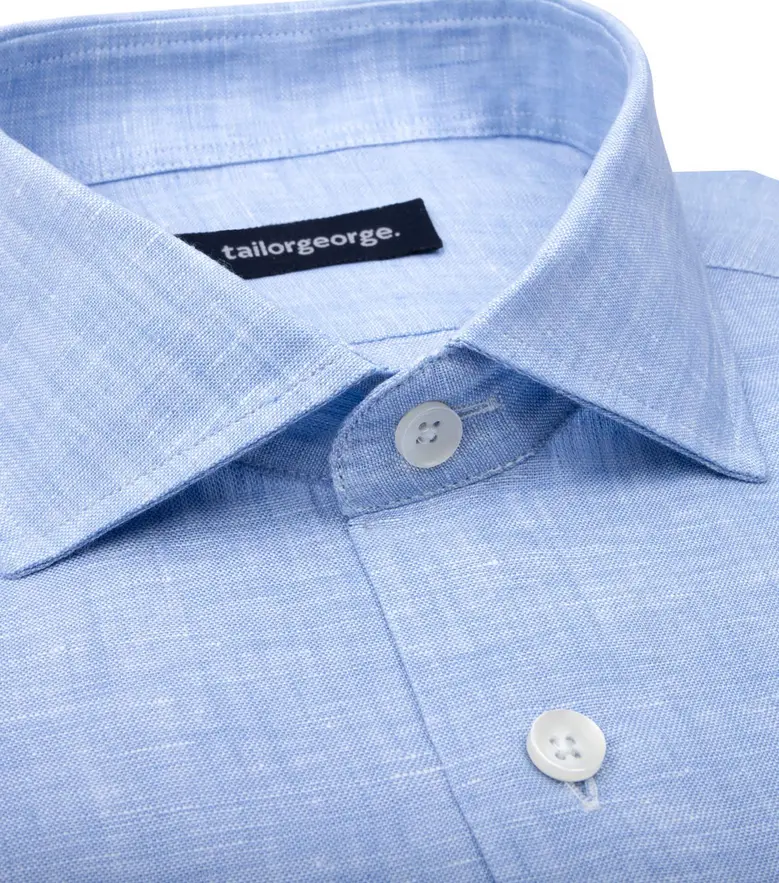 Easy-iron plain white poplin shirt