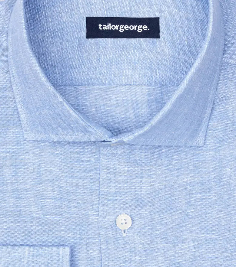 Easy-iron plain white poplin shirt
