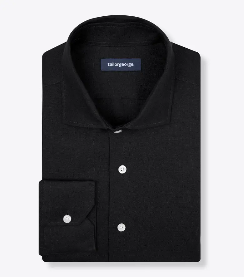 Easy-iron plain white poplin shirt