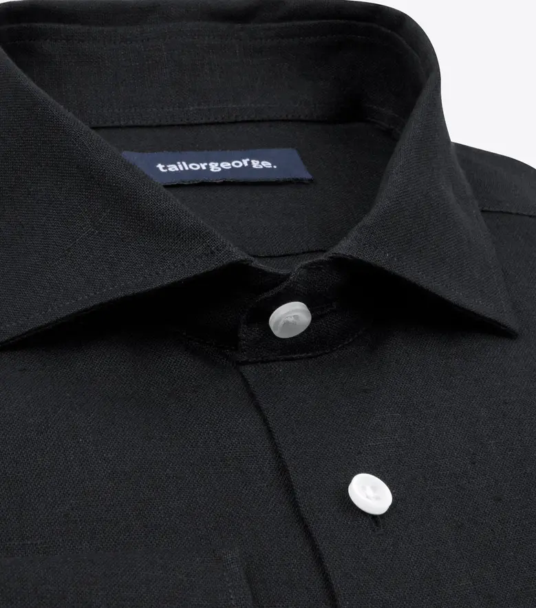 Easy-iron plain white poplin shirt