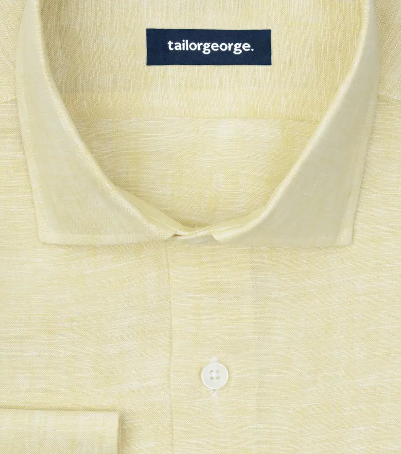 Easy-iron plain white poplin shirt