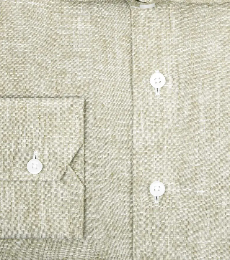 Easy-iron plain white poplin shirt