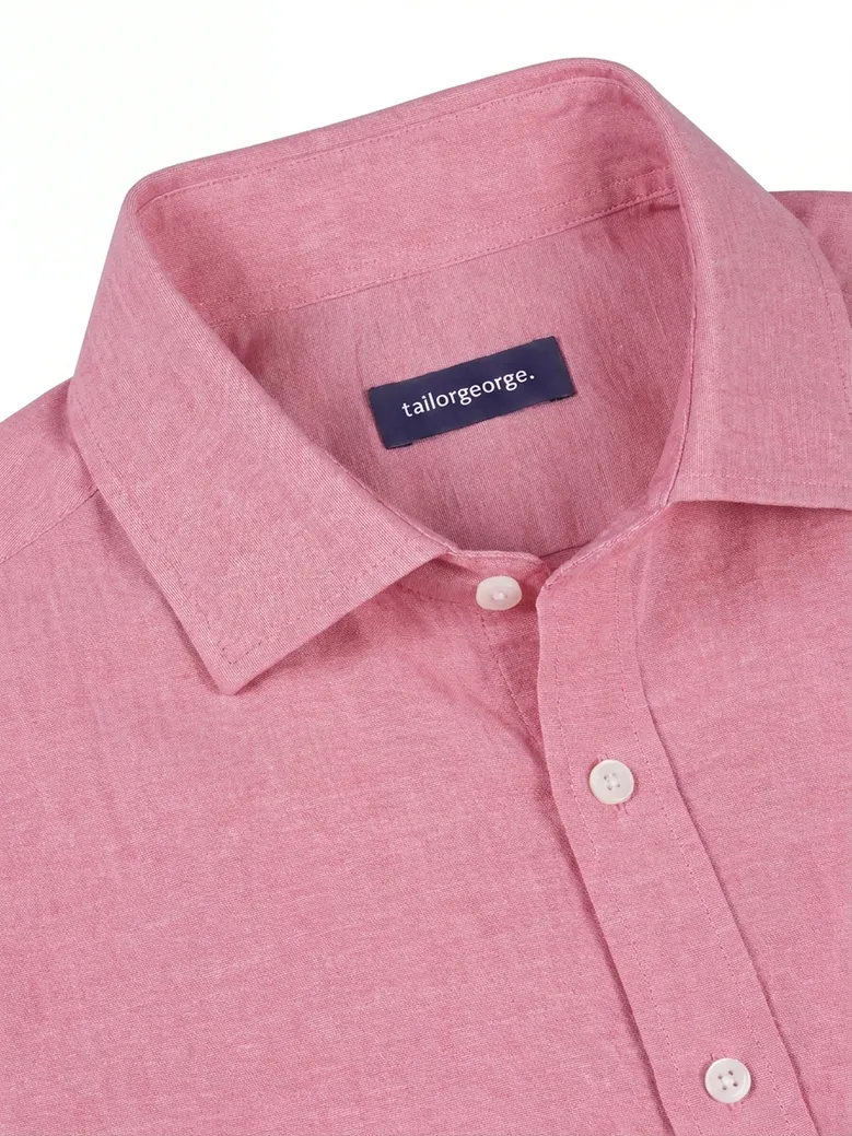 Easy-iron plain white poplin shirt