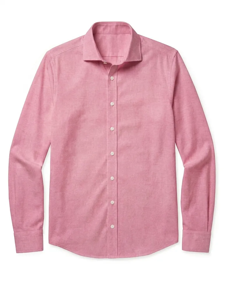 Easy-iron plain white poplin shirt