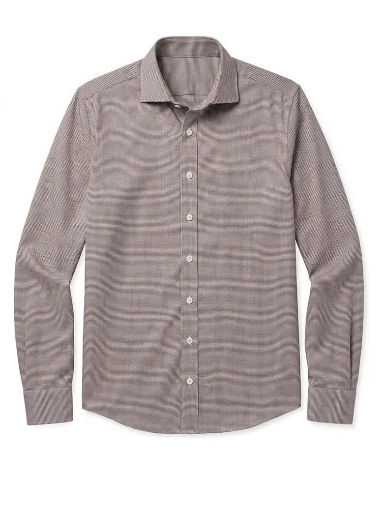 Easy-iron plain white poplin shirt